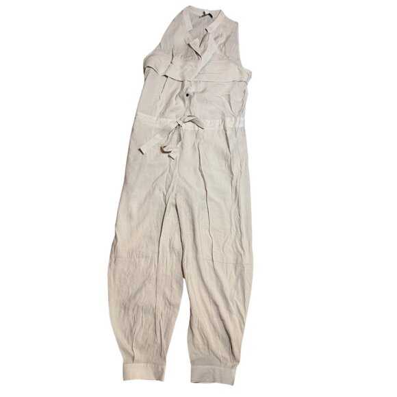 REISS Skylar Utility Jumpsuit In Neutral - Size 4 - Picture 1 of 13
